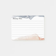 Elegant Grått & Rosa Personlig Lining Vatten Färg