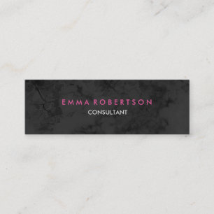 Elegant Grått Rosa Smala Modern Professionell Mini Visitkort
