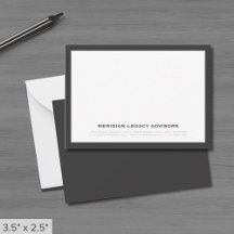 Elegant Grått Typografiskt anteckningskort
