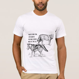 Elegant grått-vargar skriver ut svartvit text för t shirt