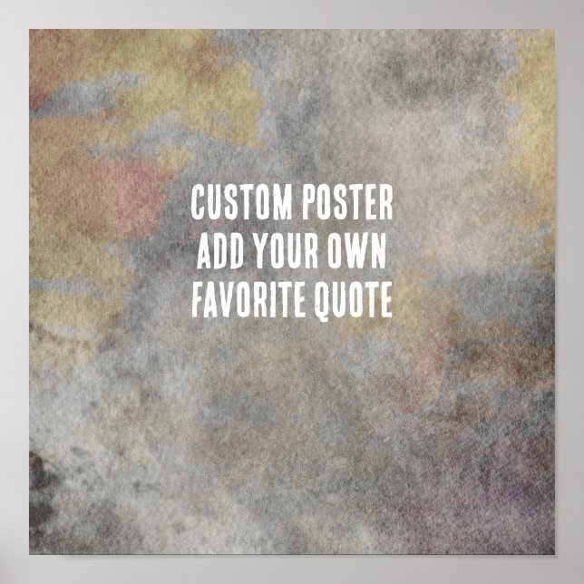 elegant grått vattenfärgsgrafik lägga till text poster (Framsidan)