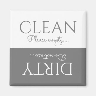 Elegant Grått | Vit | Dishwasher Magnet