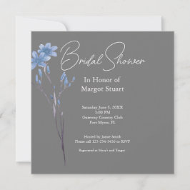 Elegant Grått WildblomWhite Script-Möhippa
