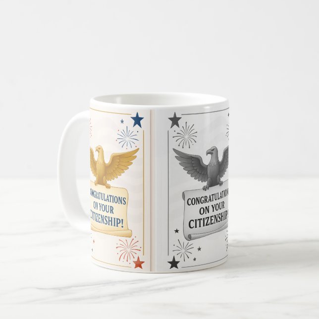 Elegant Grattis mugg (Framsida vänster)