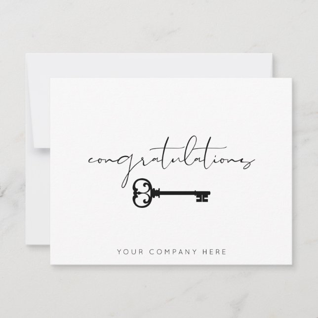 Elegant Grattis New Home Real Gods Kort (Framsida)