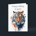 Elegant grattis på födelsedagen-kort för son Tiger Kort<br><div class="desc">Elegant grattis på födelsedagen-kort för son Tiger En underbar bild av en tiger,  som visas på ett födelsedagsmattkort för en son. Innerkortet lyder: "I dag och alltid kan dina drömmar föra dig långt. Grattis på födelsedagen,  son!" Ett underbart kort till ge på din sons speciella dag.</div>
