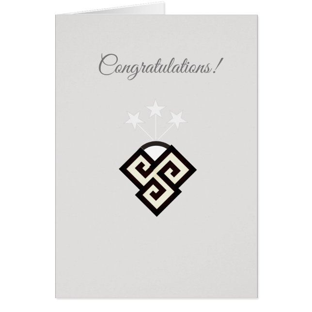 Elegant gratulationskort hälsningskort (Framsidan)