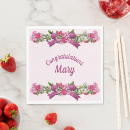 Elegant gratulationsservett pappersservett