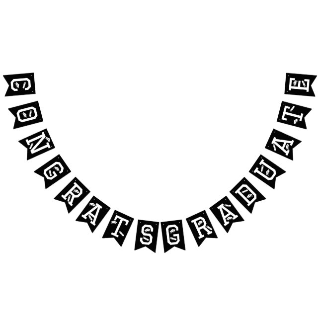 Elegant Gratulerara Student Cap, Diploma Black Whi Vimplar (Alla)