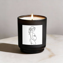 Elegant Gravid Line Art Minimaliststämpel