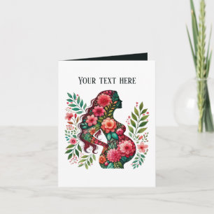 Elegant gravid Mamma lägger till text för alla syf Kort