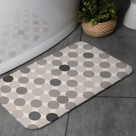 Elegant Gray Geometric Bath Mat for Guest Baths Badrumsmatta