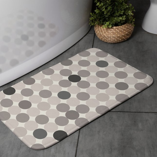 Elegant Gray Geometric Bath Mat for Guest Baths Badrumsmatta (Skapare uppladdad)