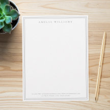 Elegant Gray Minimalist Two Border