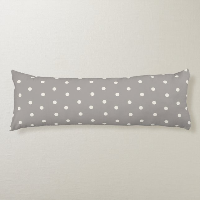 Elegant Gray Polka Dot Baby Body Pillow Kroppskudde (Framsidan)
