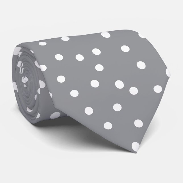 Elegant Gray White Polka Dots Pattern Groom Gift   Slips (Rullad)
