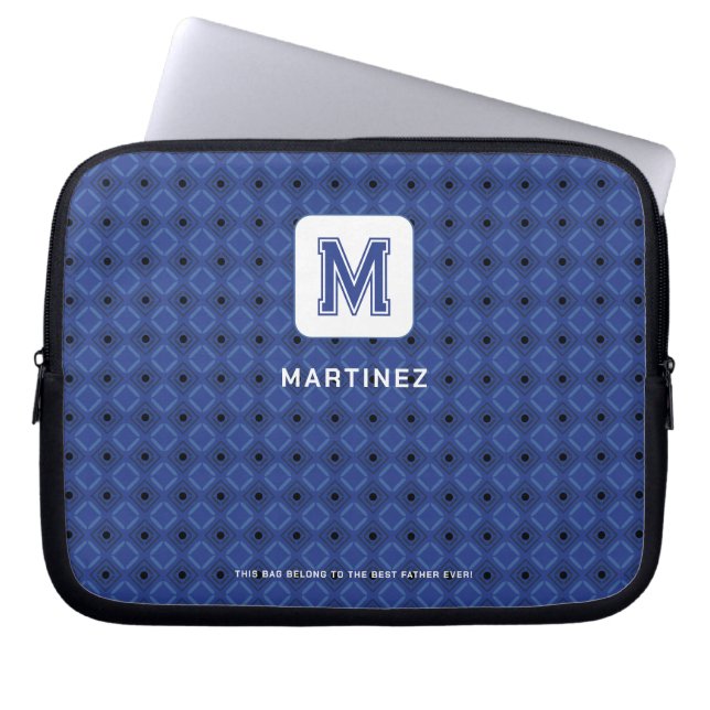 Elegant Grayish Blue Laptop sleeve (Framsidan)