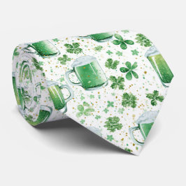 Elegant Green Beer Mugs and Shamrocks White Slips