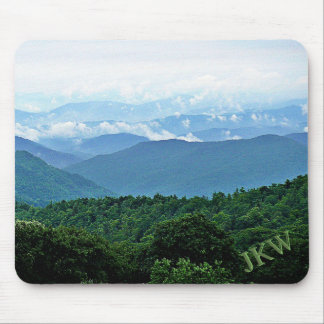 Elegant Green Blue Smoky Mountains Photo Monogram Musmatta