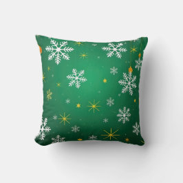 Elegant Green Christmas Sparkle Kudde