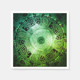 Elegant Green Circle Art Pappersservett