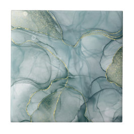Elegant Green Marble Pattern Ceramic Tile Kakelplatta