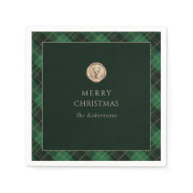 Elegant Green Plaid Merry Christmas Holiday Party