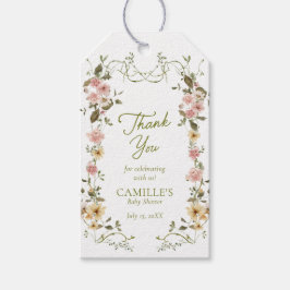 Elegant Greenery Baby Shower Tack märkre Presentetikett