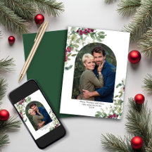 Elegant Greenery Berries Arch julfoto