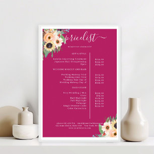 Elegant Greenery Blommigt Salon Poster