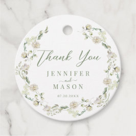 Elegant Greenery Blommigt, sommartid Bröllop Tack Gåvor Etiketter