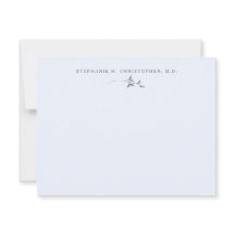 Elegant Greenery Blue Personlig Stationery