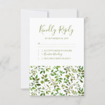 Elegant Greenery Botanical Foliage Bröllop OSA