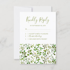 Elegant Greenery Botanical Foliage Bröllop OSA