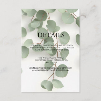 Elegant Greenery Botanical Tilläggskort