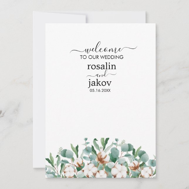 Elegant Greenery Botanical wedding Inbjudningar (Framsida)