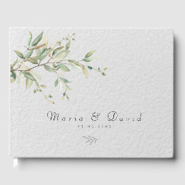 Elegant Greenery Botanical Wedding Invitation Gästböcker