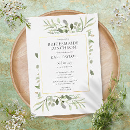 Elegant Greenery Bridesmaids Luncheon Guld