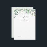 Elegant Greenery Bröllop Advice Card Rådkort<br><div class="desc">Det här eleganten gienery bröllop-rådgivningskortet är perfekt för ett enkelt bröllop och kan användas för alla händelser. Den moderna elegantens utformning har en naturlig botanisk arrangemang av eukalyptus, löv och växter med en subtil myntfärgad vattenfärg i grönten tvättar accent. Dessa rådgivningskort kan användas som ett alternativ till en gästbok för...</div>