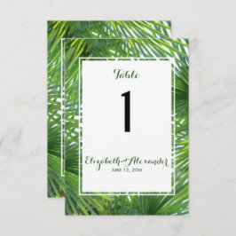 Elegant Greenery Bröllop Bordsnummer Card