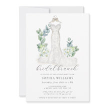 Elegant Greenery Bröllopsklänning Bridal Brunch
