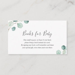 Elegant Greenery Eucalyptus Bokar for Baby Shower Tilläggskort