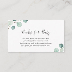 Elegant Greenery Eucalyptus Bokar for Baby Shower Tilläggskort
