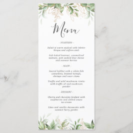 Elegant Greenery Eucalyptus Bröllop Menu Meny