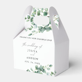 Elegant Greenery Eucalyptus bröllop Presentaskar