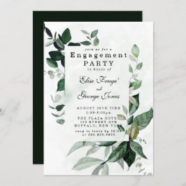 Elegant Greenery Eucalyptus Förlovningsfest Inbjudningar