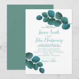 Elegant Greenery | Eucalyptus Löv Bröllop Inbjudningar