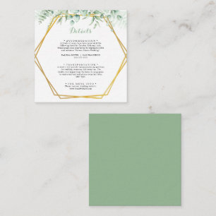 Elegant Greenery Eucalyptus Löv Bröllop Tilläggskort