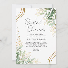 Elegant Greenery Eucalyptus Modern Möhippa Inbjudningar