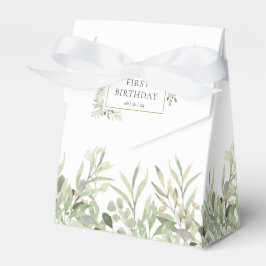 Elegant Greenery Foliage Birthday Favbox Presentaskar